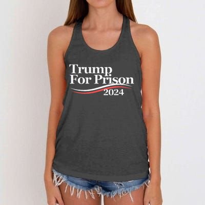 Trump For Prison 2024 Women's Knotted Racerback Tank