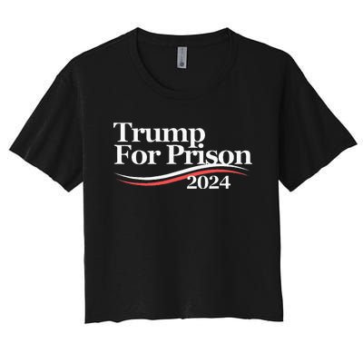 Trump For Prison 2024 Women's Crop Top Tee