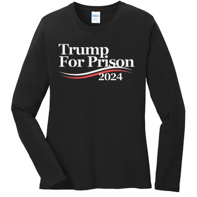 Trump For Prison 2024 Ladies Long Sleeve Shirt