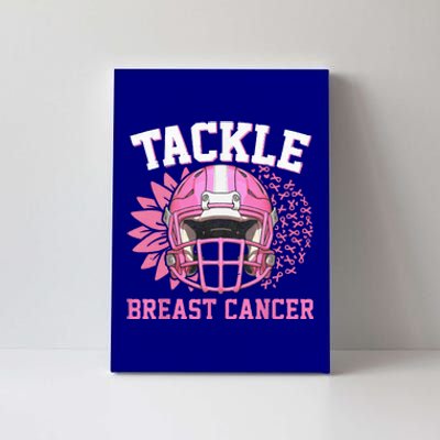 Tackle Football Pink Ribbon Breast Cancer Awareness Canvas