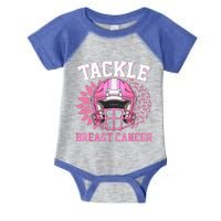 Tackle Football Pink Ribbon Breast Cancer Awareness Infant Baby Jersey Bodysuit