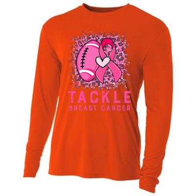 Tackle Football Pink Ribbon Breast Cancer Awareness Cooling Performance Long Sleeve Crew