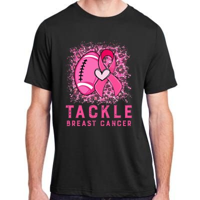 Tackle Football Pink Ribbon Breast Cancer Awareness Adult ChromaSoft Performance T-Shirt