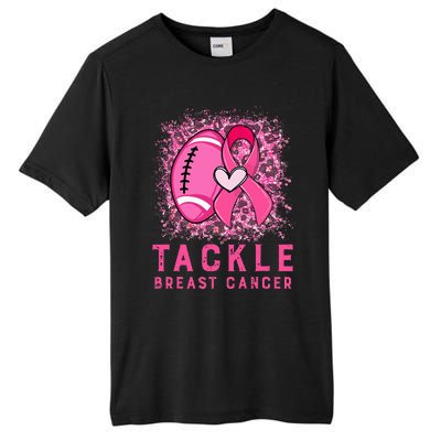 Tackle Football Pink Ribbon Breast Cancer Awareness Tall Fusion ChromaSoft Performance T-Shirt