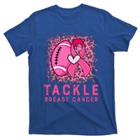 Tackle Football Pink Ribbon Breast Cancer Awareness T-Shirt