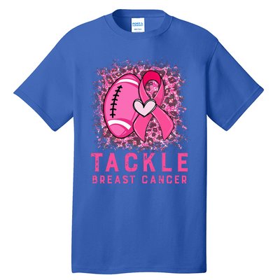 Tackle Football Pink Ribbon Breast Cancer Awareness Tall T-Shirt