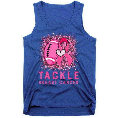 Tackle Football Pink Ribbon Breast Cancer Awareness Tank Top