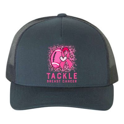 Tackle Football Pink Ribbon Breast Cancer Awareness Yupoong Adult 5-Panel Trucker Hat