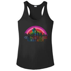 The First Pride Was A Riot Ladies PosiCharge Competitor Racerback Tank