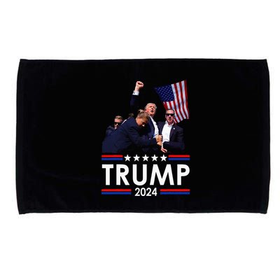 Trump Fist Pump Shot At Trump 2024 Microfiber Hand Towel