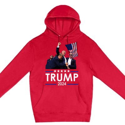 Trump Fist Pump Shot At Trump 2024 Premium Pullover Hoodie