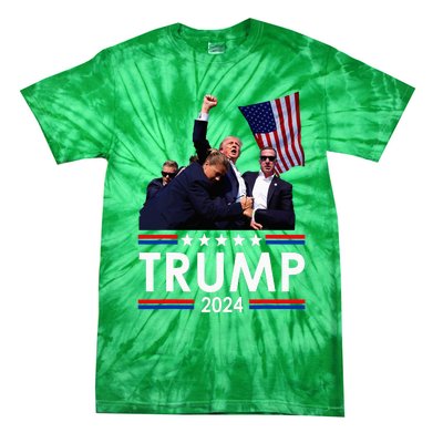 Trump Fist Pump Shot At Trump 2024 Tie-Dye T-Shirt