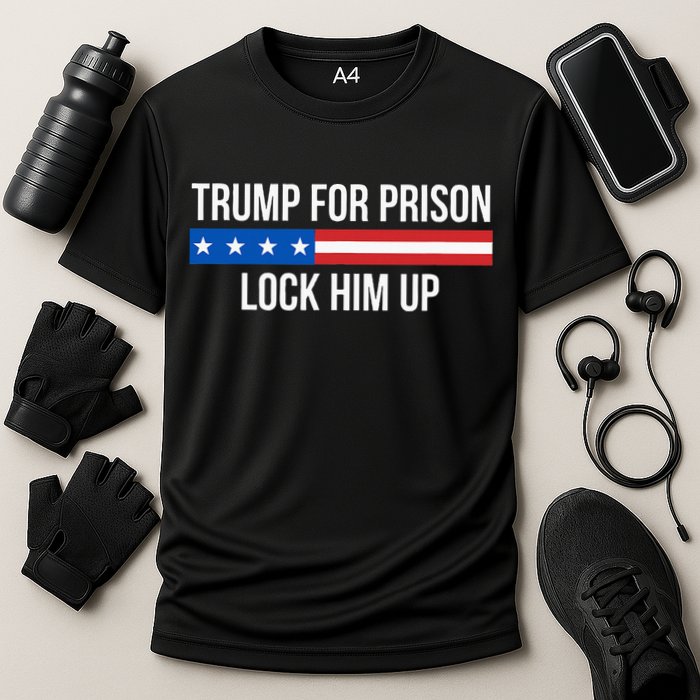 Trump For Prison Lock Him Up Cooling Performance Crew T-Shirt