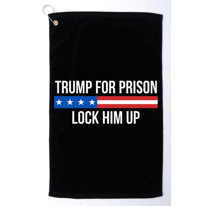 Trump For Prison Lock Him Up Golf Towel