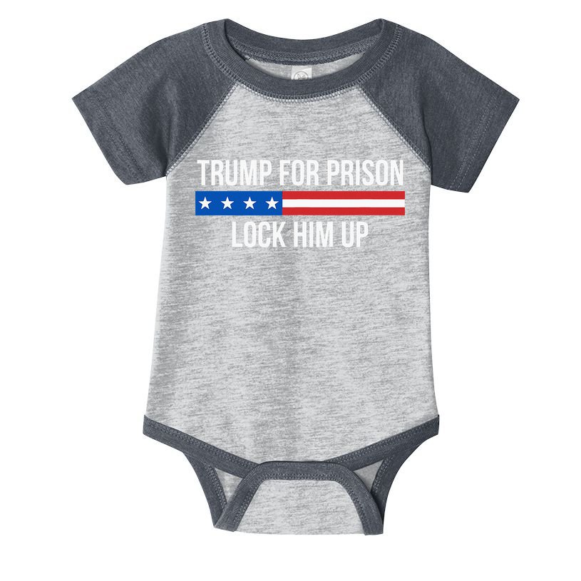 Trump For Prison Lock Him Up Infant Baby Jersey Bodysuit