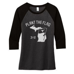 Texas Football Plant The Flag Women's Tri-Blend 3/4-Sleeve Raglan Shirt