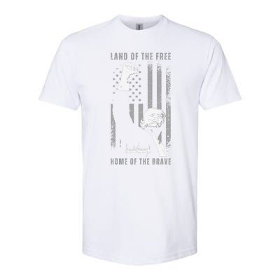 Trump Fist Pump Land Of The Free Home Of The Brave Us Flag Softstyle® CVC T-Shirt