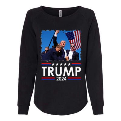 Trump Fist Pump Shot At Trump 2024 Trump Survives Rally Womens California Wash Sweatshirt