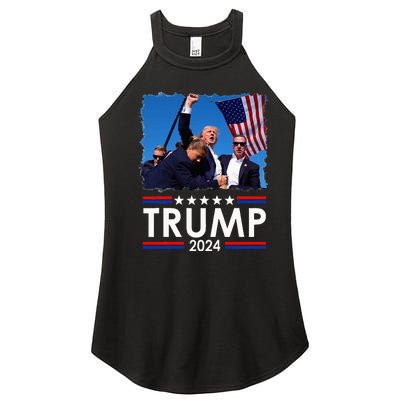 Trump Fist Pump Shot At Trump 2024 Trump Survives Rally Women's Perfect Tri Rocker Tank