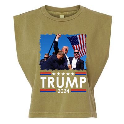 Trump Fist Pump Shot At Trump 2024 Trump Survives Rally Garment-Dyed Women's Muscle Tee