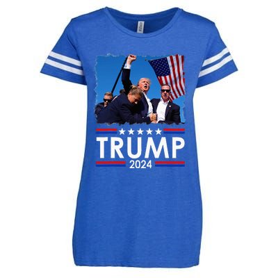 Trump Fist Pump Shot At Trump 2024 Trump Survives Rally Enza Ladies Jersey Football T-Shirt