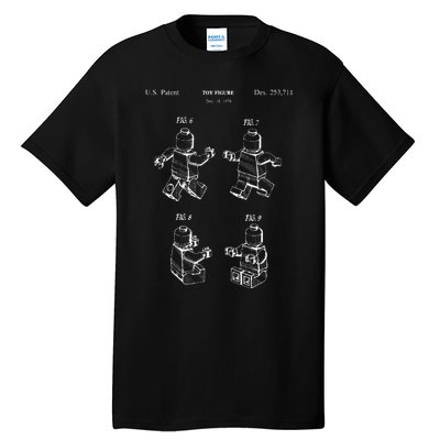 Toy Figurine Patent Master Builder Building Brick Tall T-Shirt