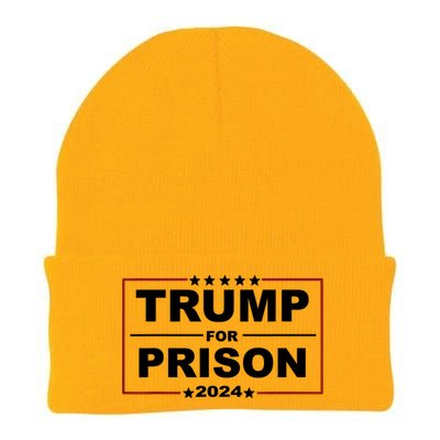 Trump For Prison 2024 Support Trump 4th Of July Knit Cap Winter Beanie