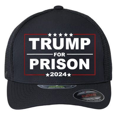 Trump For Prison 2024 Support Trump 4th Of July Flexfit Unipanel Trucker Cap