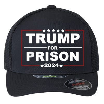 Trump For Prison 2024 Support Trump 4th Of July Flexfit Unipanel Trucker Cap