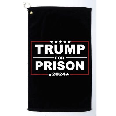 Trump For Prison 2024 Support Trump 4th Of July Platinum Collection Golf Towel