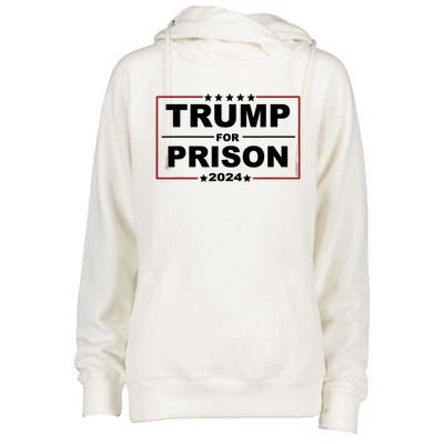 Trump For Prison 2024 Support Trump 4th Of July Womens Funnel Neck Pullover Hood