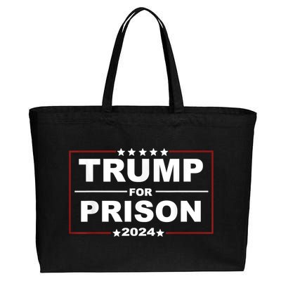 Trump For Prison 2024 Support Trump 4th Of July Cotton Canvas Jumbo Tote