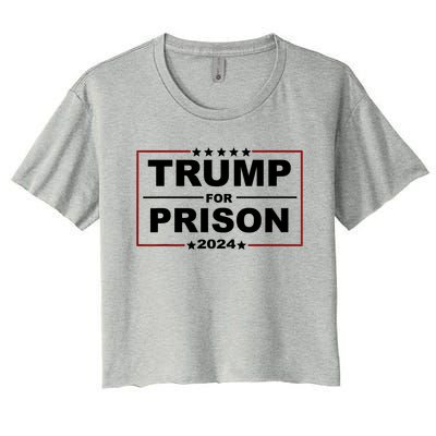 Trump For Prison 2024 Support Trump 4th Of July Women's Crop Top Tee