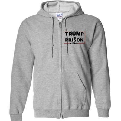 Trump For Prison 2024 Support Trump 4th Of July Full Zip Hoodie