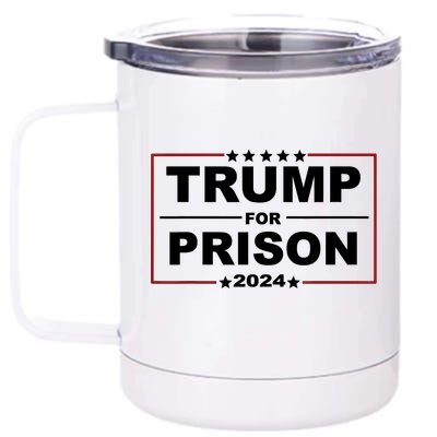 Trump For Prison 2024 Support Trump 4th Of July 12 oz Stainless Steel Tumbler Cup