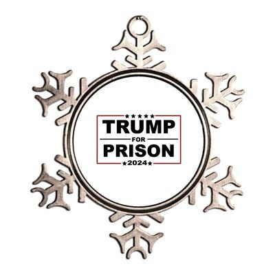 Trump For Prison 2024 Support Trump 4th Of July Metallic Star Ornament