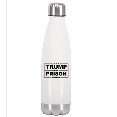 Trump For Prison 2024 Support Trump 4th Of July Stainless Steel Insulated Water Bottle