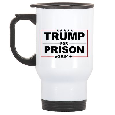 Trump For Prison 2024 Support Trump 4th Of July Stainless Steel Travel Mug