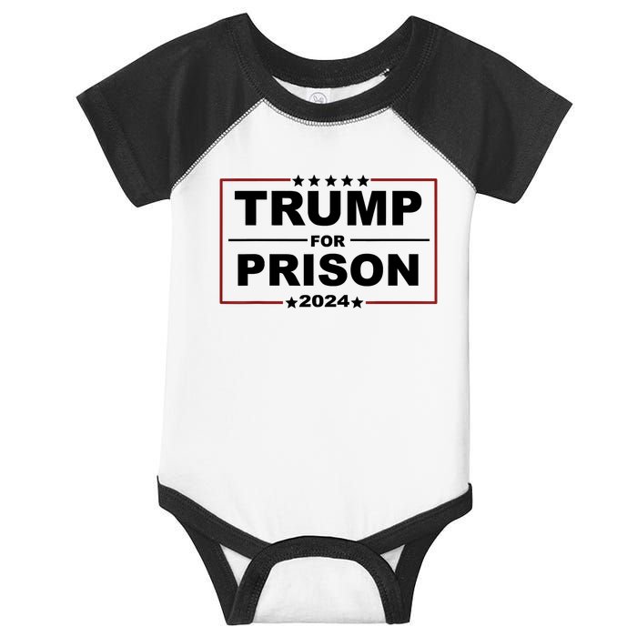 Trump For Prison 2024 Support Trump 4th Of July Infant Baby Jersey Bodysuit