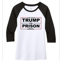 Trump For Prison 2024 Support Trump 4th Of July Women's Tri-Blend 3/4-Sleeve Raglan Shirt