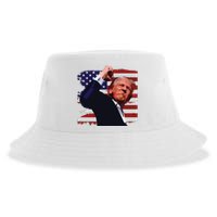 Trump Fist Pump Shot A Trump 2024 Trump For President Sustainable Bucket Hat