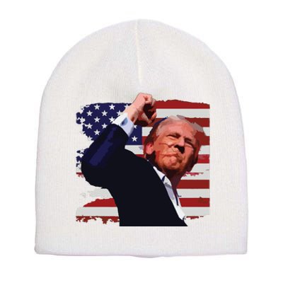 Trump Fist Pump Shot A Trump 2024 Trump For President Short Acrylic Beanie