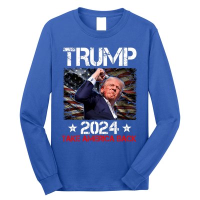 Trump Fist Pump Shot At Trump 2024 Trump Survives Rally Long Sleeve Shirt