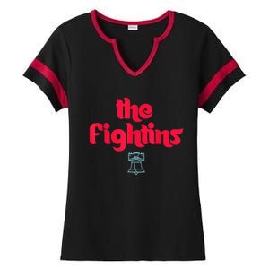 The Fightins Philly Philadelphia Baseball s Ladies Halftime Notch Neck Tee