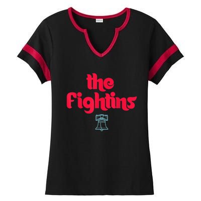 The Fightins Philly Philadelphia Baseball s Ladies Halftime Notch Neck Tee