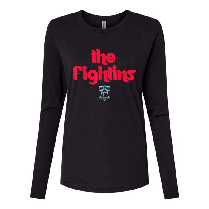 The Fightins Philly Philadelphia Baseball s Womens Cotton Relaxed Long Sleeve T-Shirt