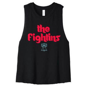 The Fightins Philly Philadelphia Baseball s Women's Racerback Cropped Tank