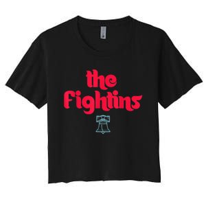 The Fightins Philly Philadelphia Baseball s Women's Crop Top Tee