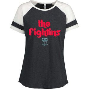 The Fightins Philly Philadelphia Baseball s Enza Ladies Jersey Colorblock Tee