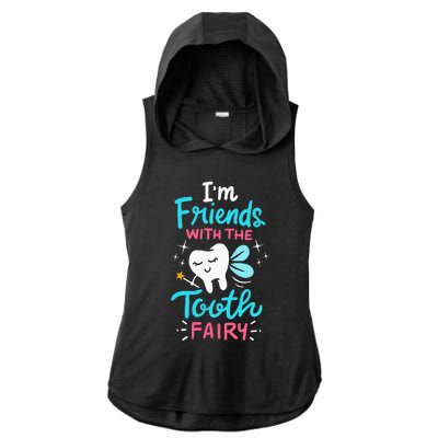 Tooth Fairy Pediatric Dentist Dental Assistant Hygienist Ladies PosiCharge Tri-Blend Wicking Draft Hoodie Tank